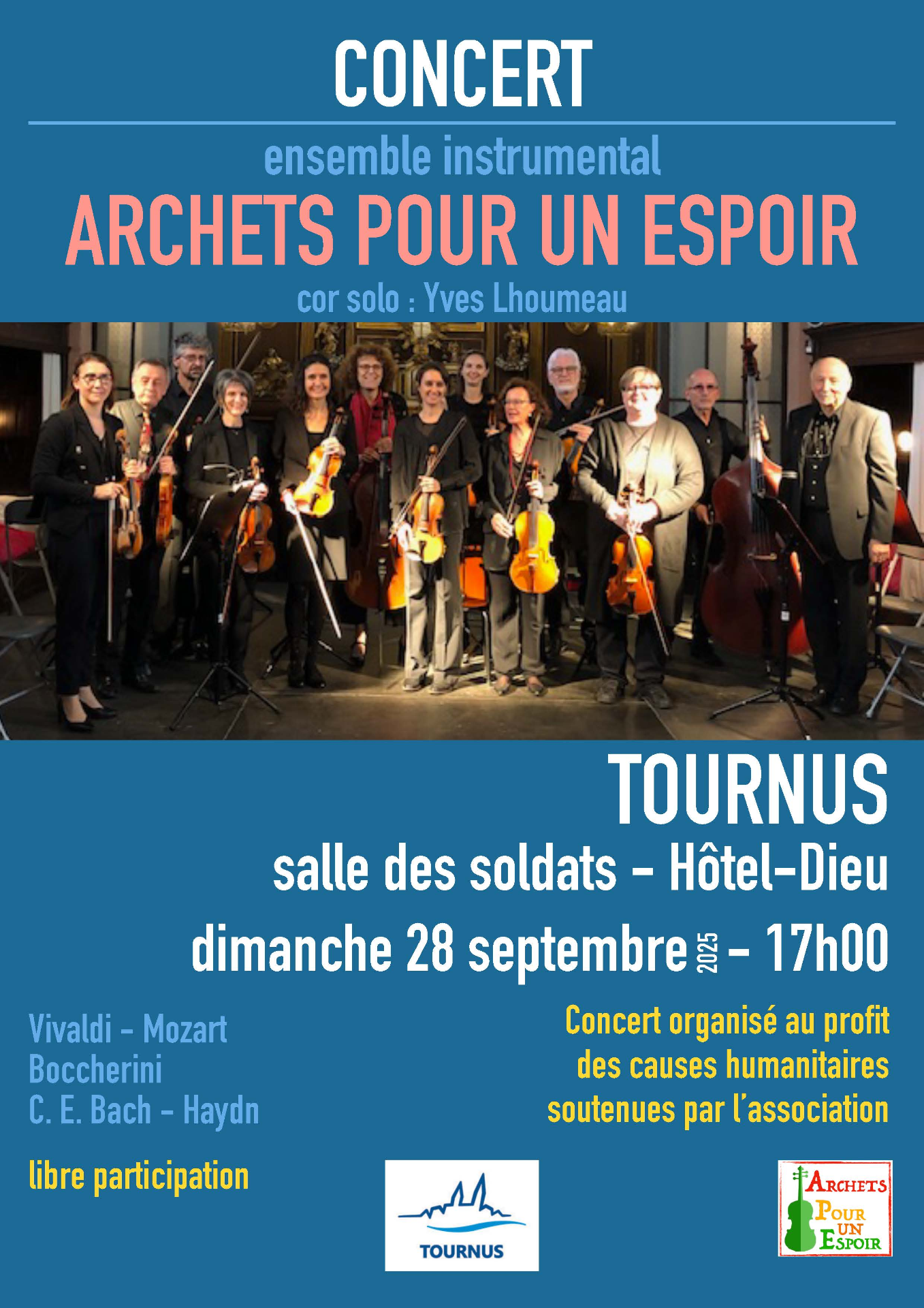 Concert de l'ensemble instrumental "Archets pour un espoir"