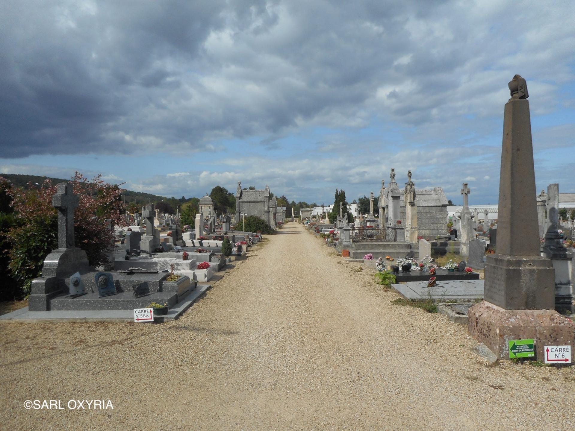 Cimetière de Tournus - allée centrale