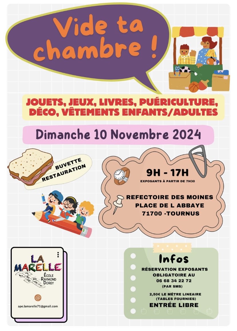 Bourse de puériculture, jouets et vêtements d'enfants