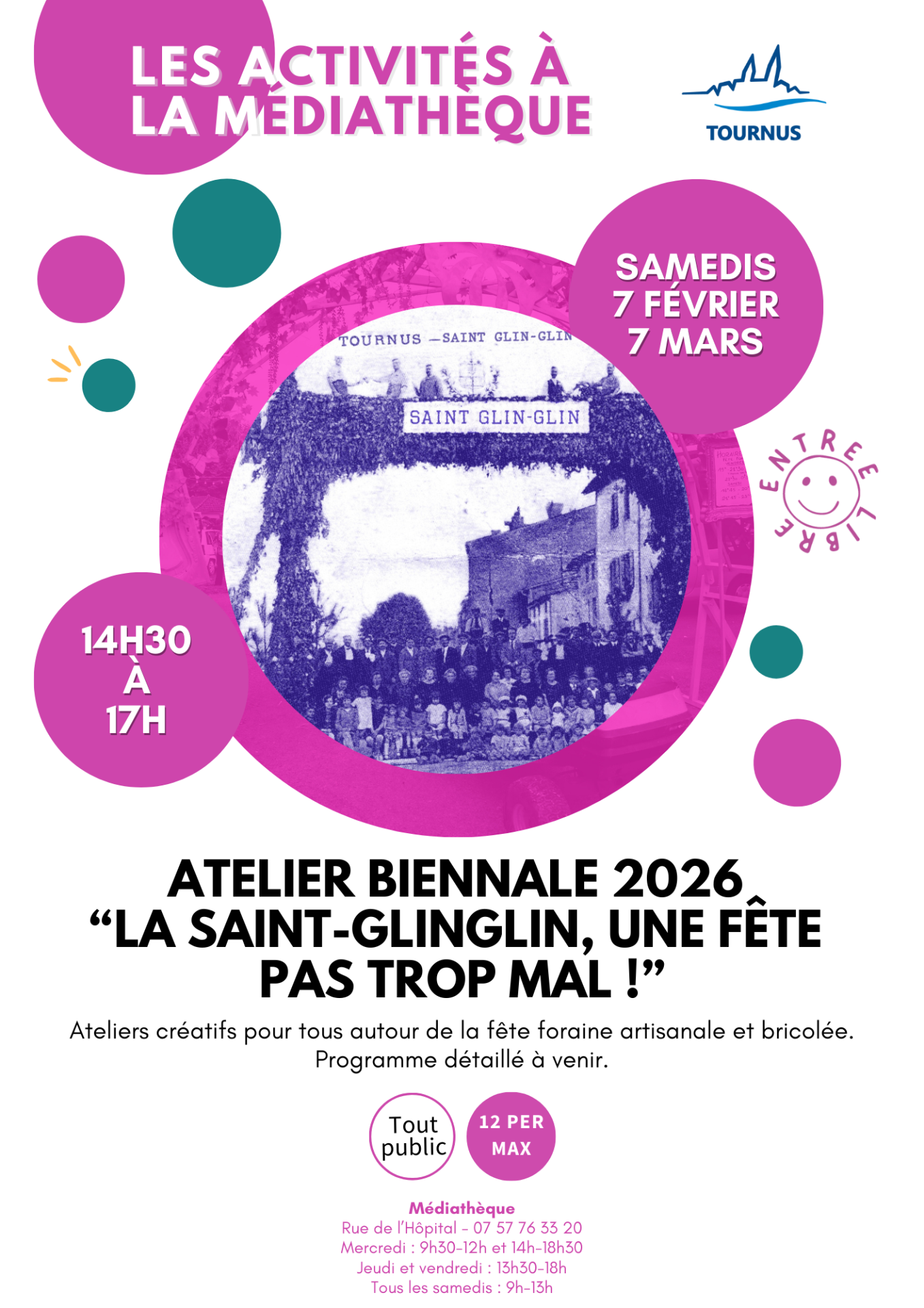 Atelier biennale 2026 "La Saint Glinglin, une fête pas trop mal !"