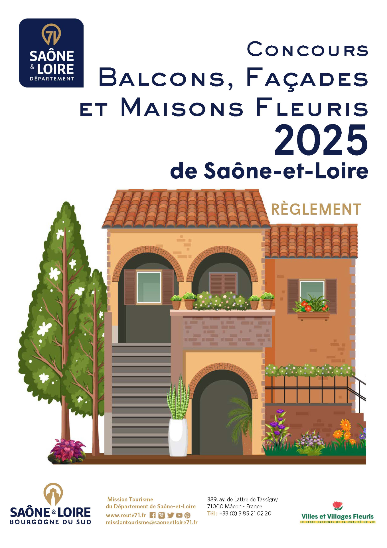 Concours balcons, façades et maisons Fleuries 2025 de Saône-et-Loire 